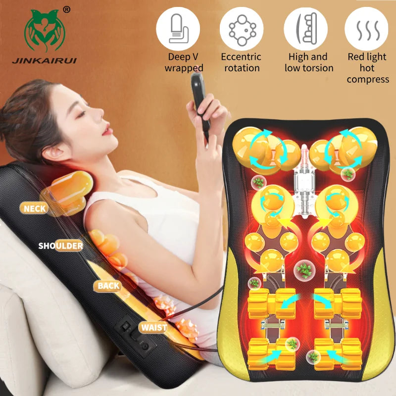 Shiatsu Back Massager with Heat for Deep Tissue Muscle Relief Back Massage Instrument Tidesmit