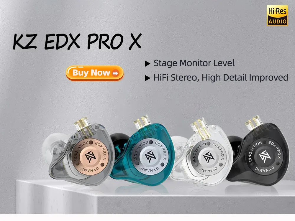 KZ EDX PRO Dynamic Drive Headphones HIFI Bass Music Earbuds In Ear Noise Cancelling Headset Gaming Earphones With MIC KZ ZSN Tidesmit
