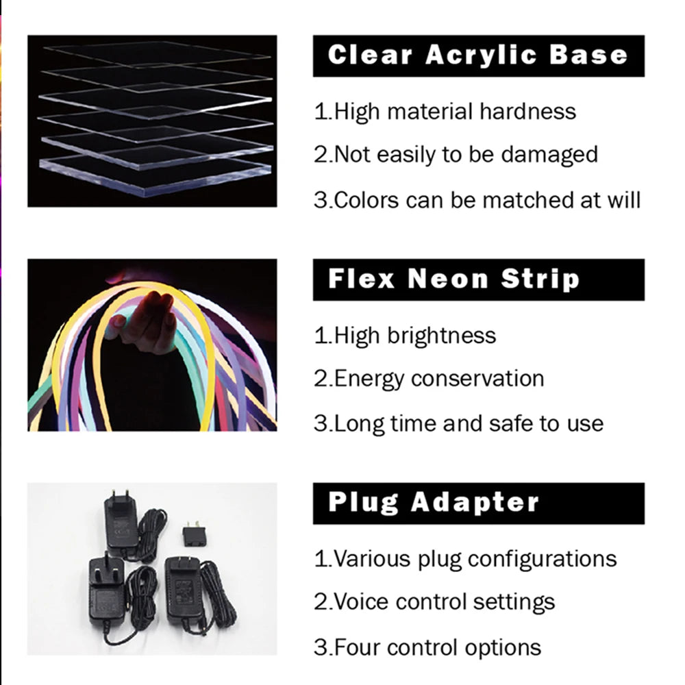 LED Neon Number Sign for Weddings | Customizable Event Lighting 76-100cm Tidesmit