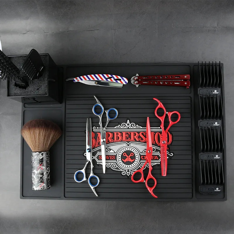 Haircut Tools Mat - Non-Slip Barber Workstation Pad 45x30cm Massage Chairs Tidesmit