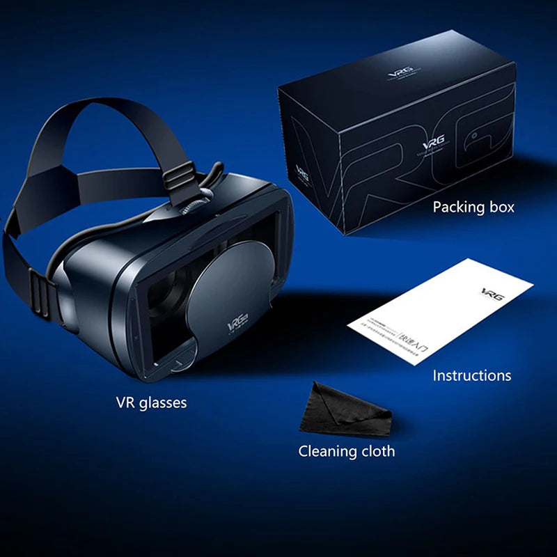 VR Headset for Smartphone - Wide Angle 3D Glasses with Spatial Audio Tidesmit