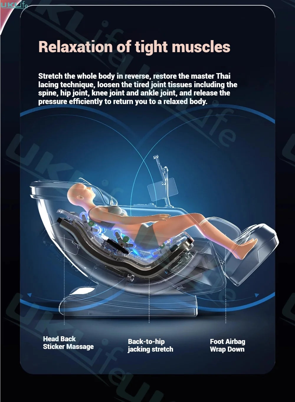 6D SL-Track Full Body Massage Chair - Deep Tissue Heat Therapy Body Shaping Massage Equipment Tidesmit