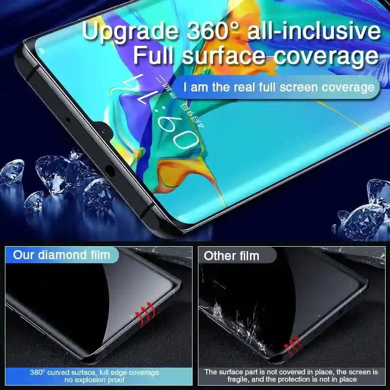 Huawei P30 Pro Screen Protector - 3D Curved Tempered Glass 3-Pack AE Tidesmit