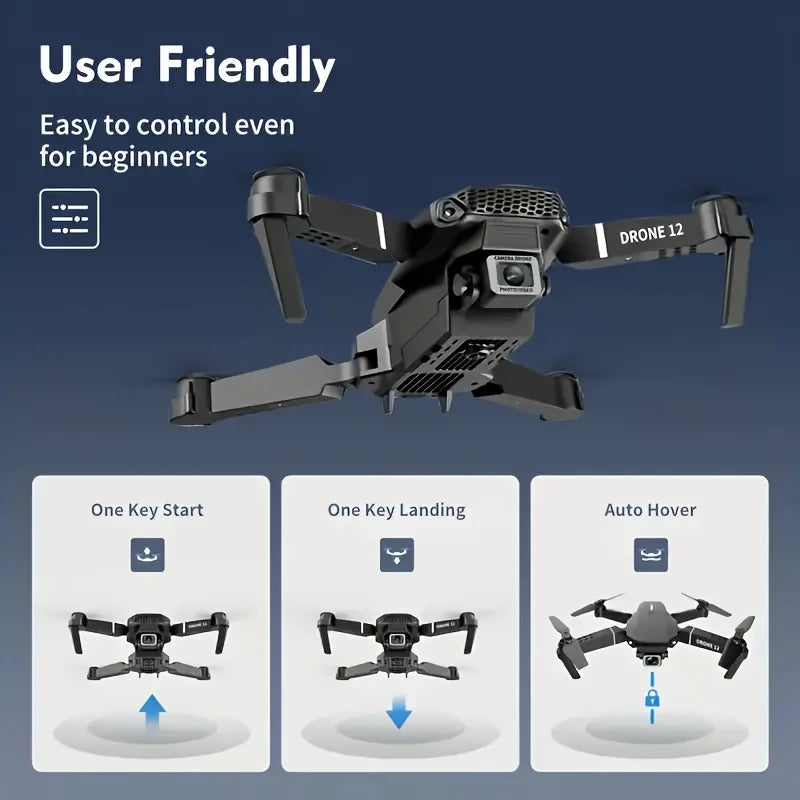 4K Camera Drone - Foldable Quadcopter with HD Lens for Beginners Tidesmit