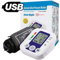 Arm Blood Pressure Monitor LCD Pressure Sensor Monitor BP Automatic Tonometer Digital Tensiometer LED Display Cuff Heart