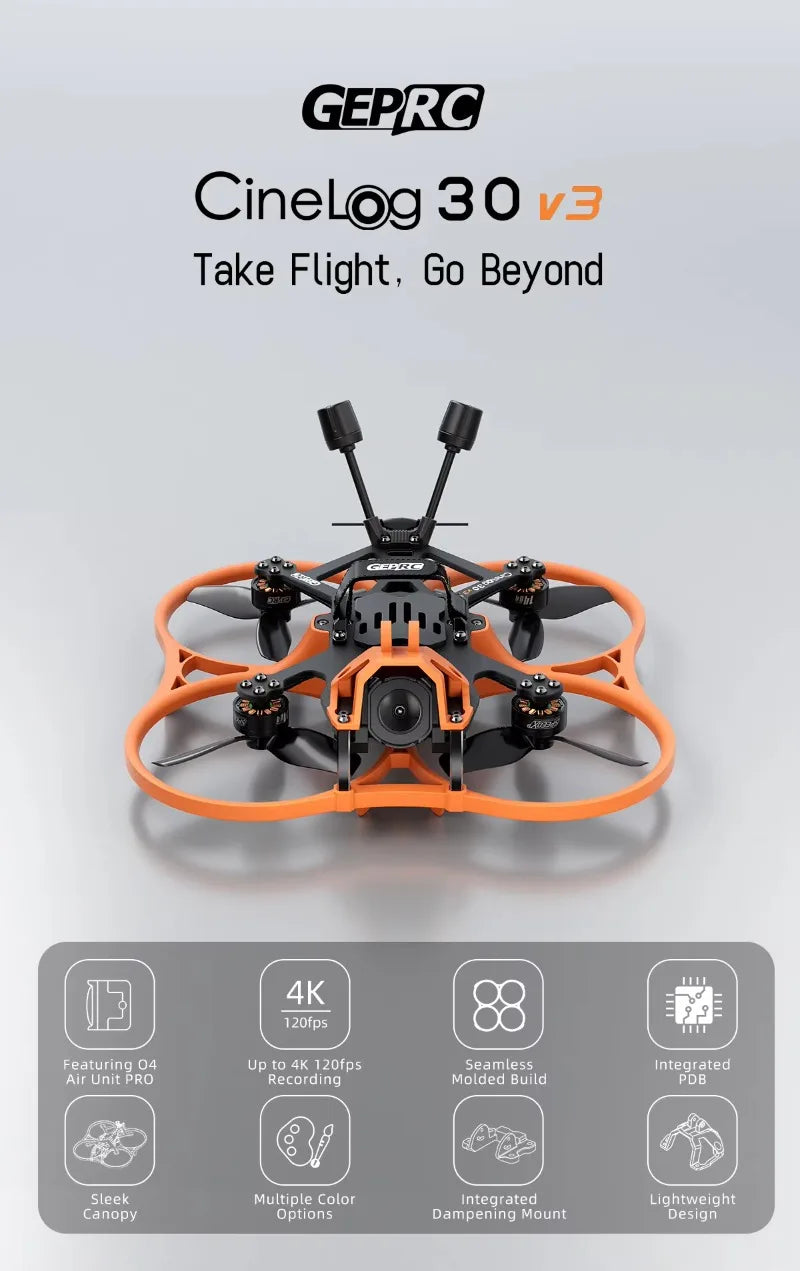 FPV Cinewhoop Drone 3 Inch 4S O4 Air Unit System with ELRS 2.4G Receiver Tidesmit