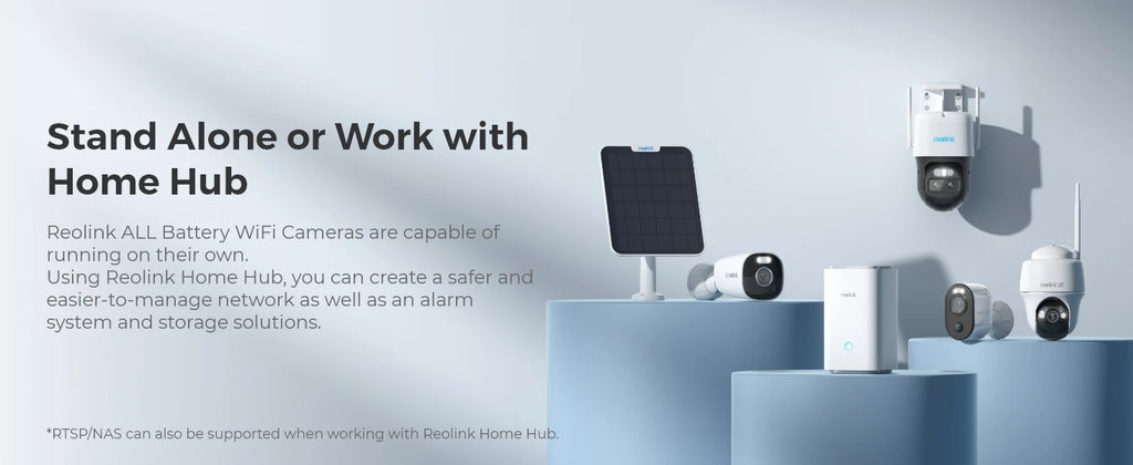 REOLINK 5MP Outdoor Wireless Security Cameras Dual-Band WiFi Battery Camera Smart Detection Solar IP Camera Home Hub Compatible