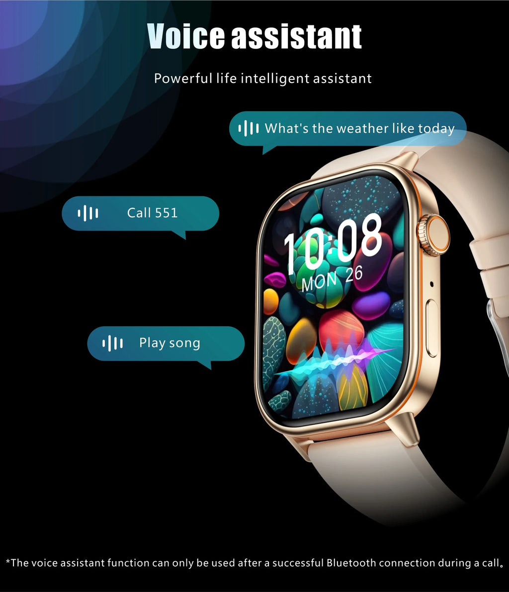 New Smartwatch Sports GPS tracker AMOLED Men Compass Military Outdoor Sports Bluetooth Call Watch 2.01 inch HD screen for Andrio