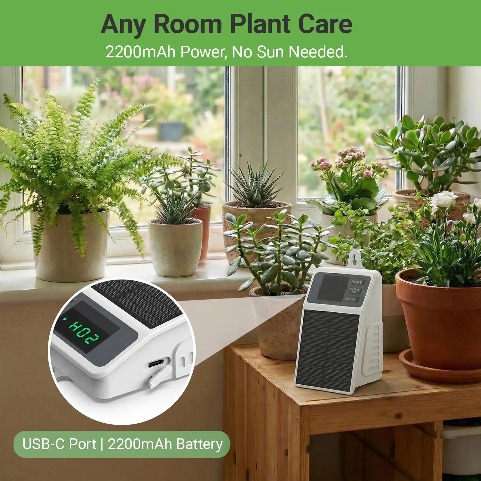 Upgraded Solar Drip Irrigation System Automatic Watering Plants Supplies for Home and Garden Balcony Greenhouse Hanging Plants