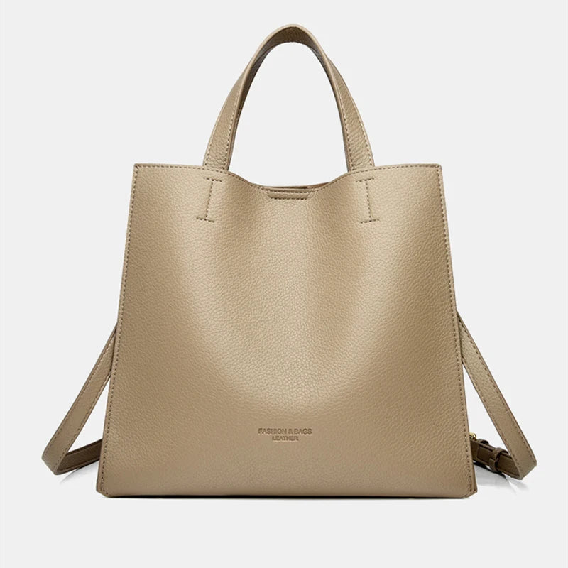 Premium Quality Luxury Brand Designer Leather Women Classic Handbag Solid Shoulder Bag For All Occasions
