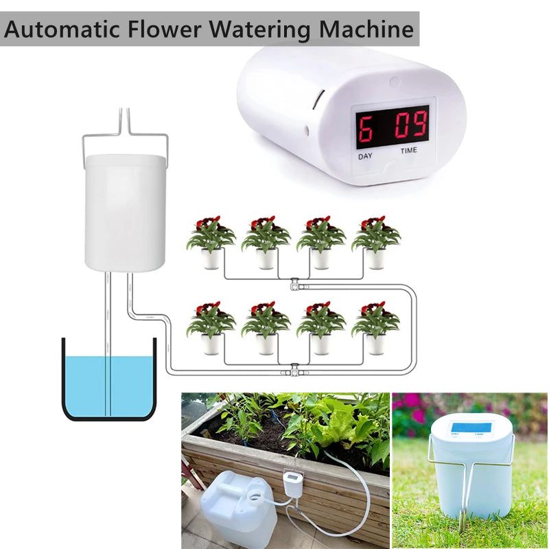 2-16Head Self-Watering Kits Intelligent Drip Irrigation Automatic Watering System Kits Plant Watering Spike Device Water Dripper