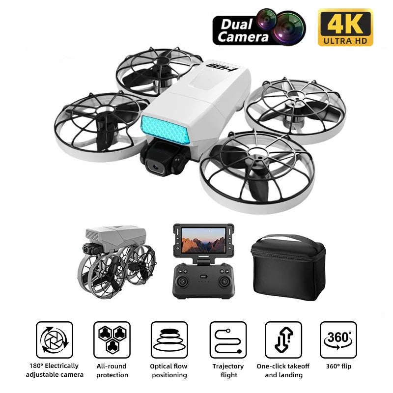 4K Camera Drone with Display Remote - Foldable GPS Obstacle Avoidance Tidesmit