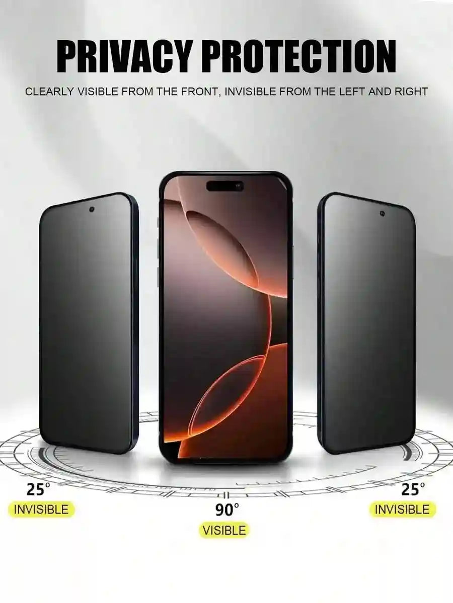 1 Pc Anti-Spy Matte Privacy Tempered Glass Screen Protector Compatible With IPhone 17/17 Air/17 Pro/17 Pro Max/16/16 Plus/16 Pro AE Tidesmit