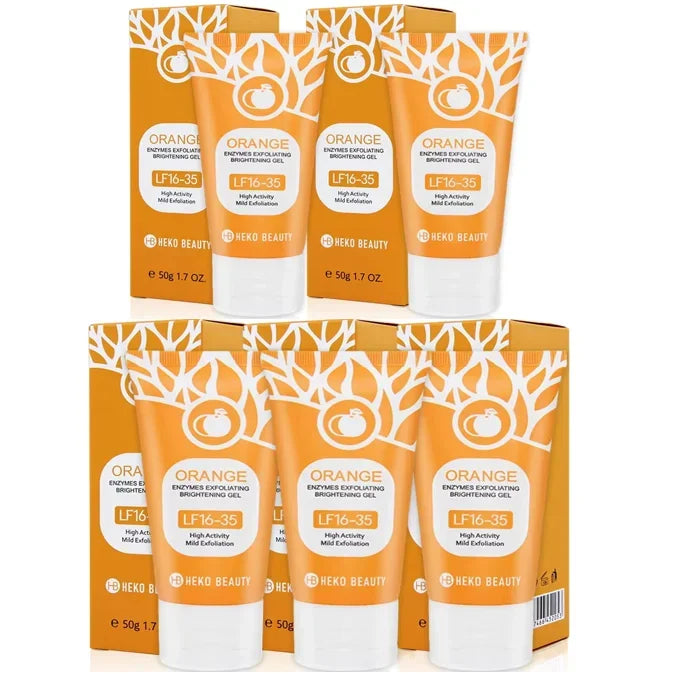 Orange Exfoliating Gel for Face and Body - Deep Pore Cleanser (50g-100g) Scrubs Treatments Exfoliator 50g 5pcs Tidesmit