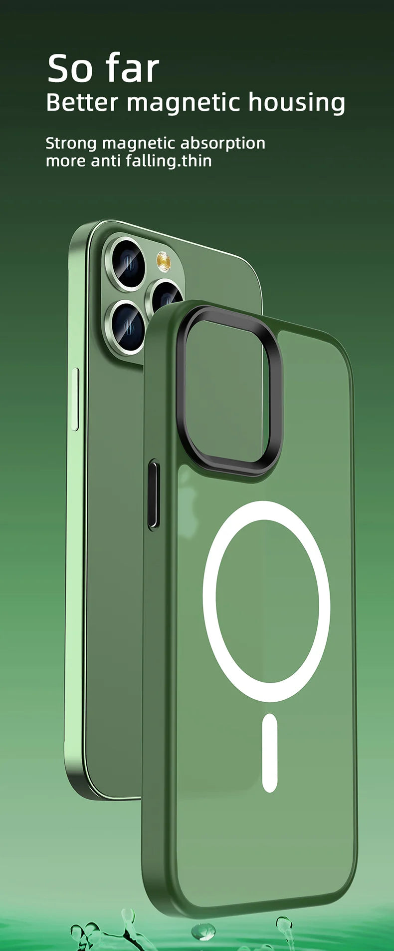 Magnetic iPhone Case with Wireless Charging & Military-Grade Drop Protection Tidesmit