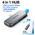 USB C Hub 4K 60Hz HDMI Adapter with 100W PD Charging for MacBook 4 in 1 USB 3 2 HUB Tidesmit
