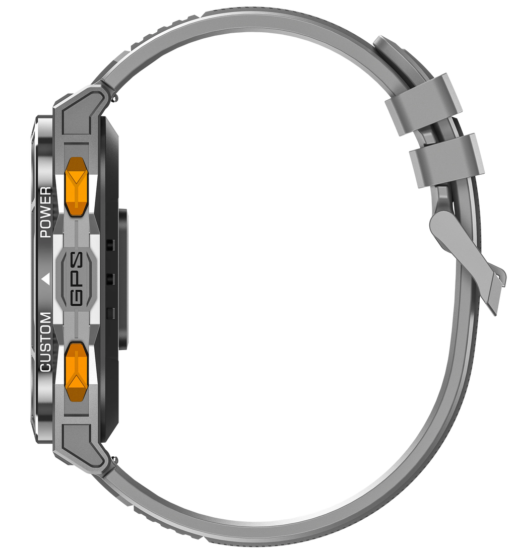 YLL-HRS X05 Smart Watch-AMOLED Square Display Android OS GPS Navigation SOS Button Heart Rate Sleep Activity Tracker Qibla Direc
