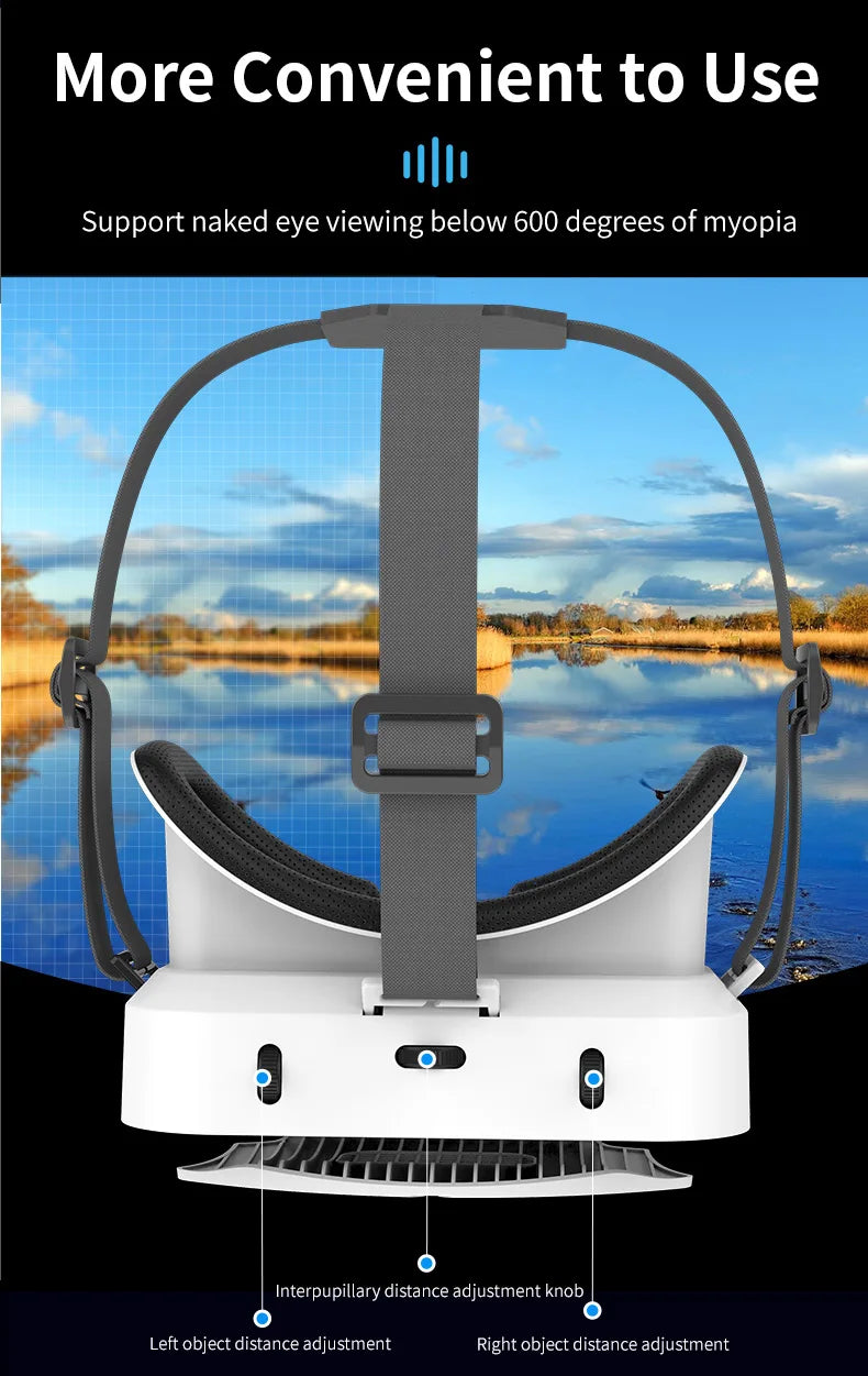 VR Headset for Smartphones - Lightweight Immersive Mobile VR Glasses Tidesmit