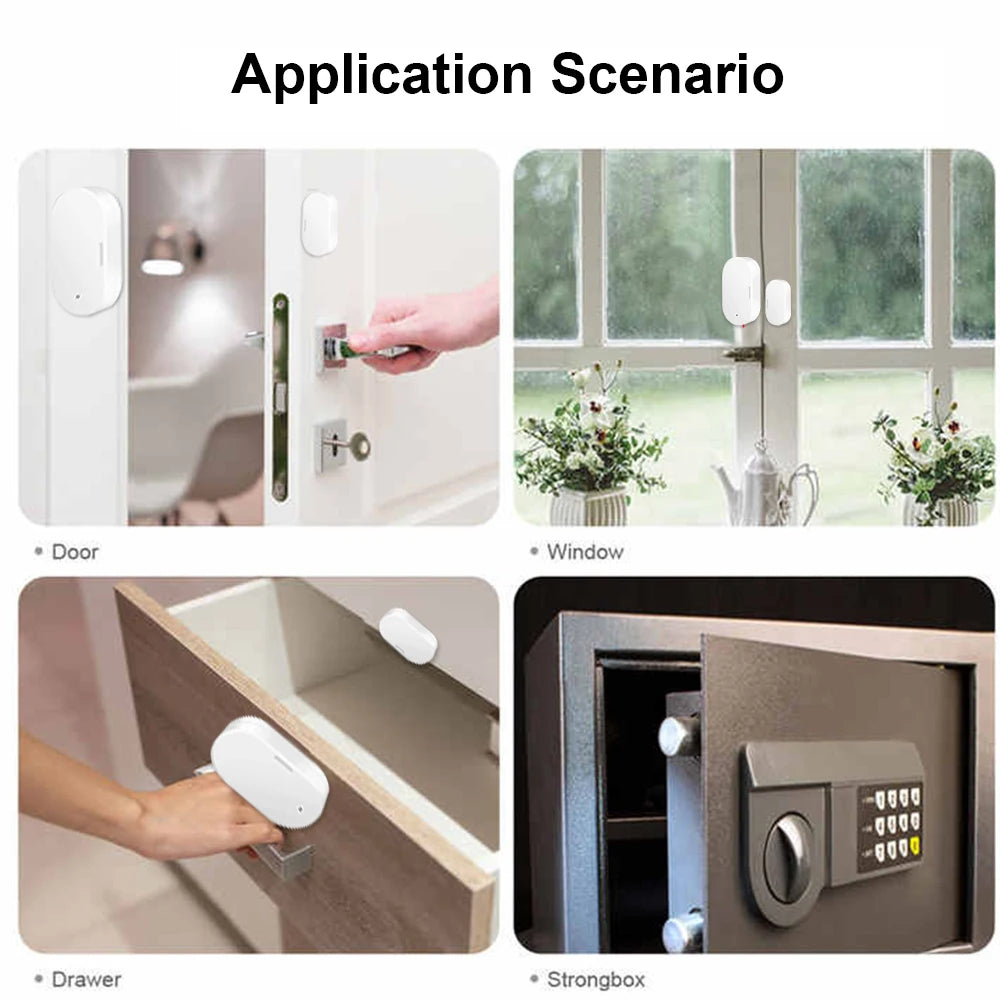 Zigbee Door Window Sensor | Wireless Magnetic Contact Alarm by Tidesmit Tidesmit