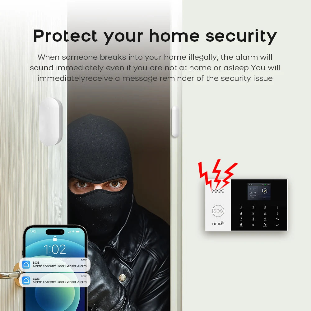 Smart Home Alarm System | WiFi GSM Motion Sensor Kit | Tidesmit EU Tidesmit