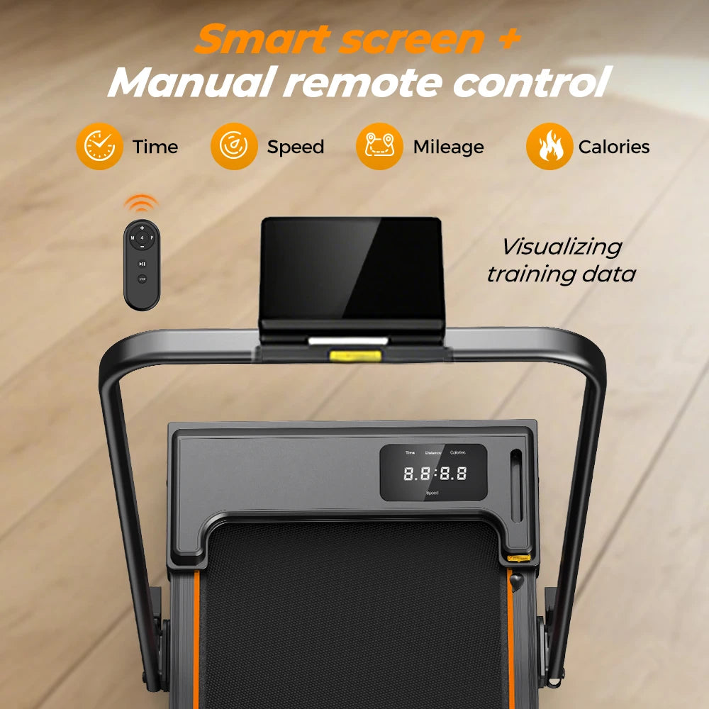 Formill FT51/FT50/FT52 Treadmill 2 In 1 Walking Running Treadmill 0.75-2.5HP Foldable Under Desk Treadmill38*95cm Running Area With Armrest LED Display Oil Drip Hole Indoor Home Gym Exercise Machine