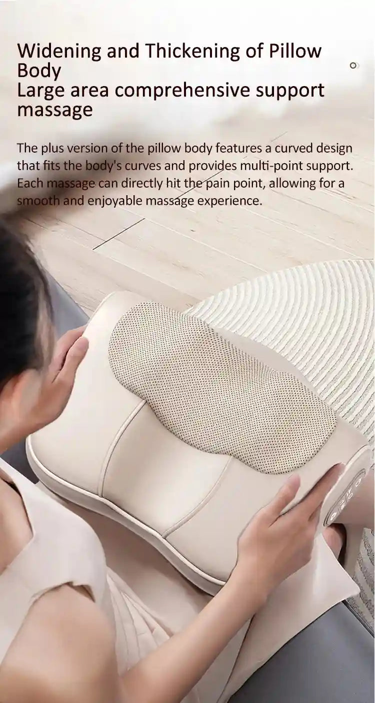 Neck Massage Pillow Shiatsu Back Massager with Heat Therapy Massage Roller Tidesmit