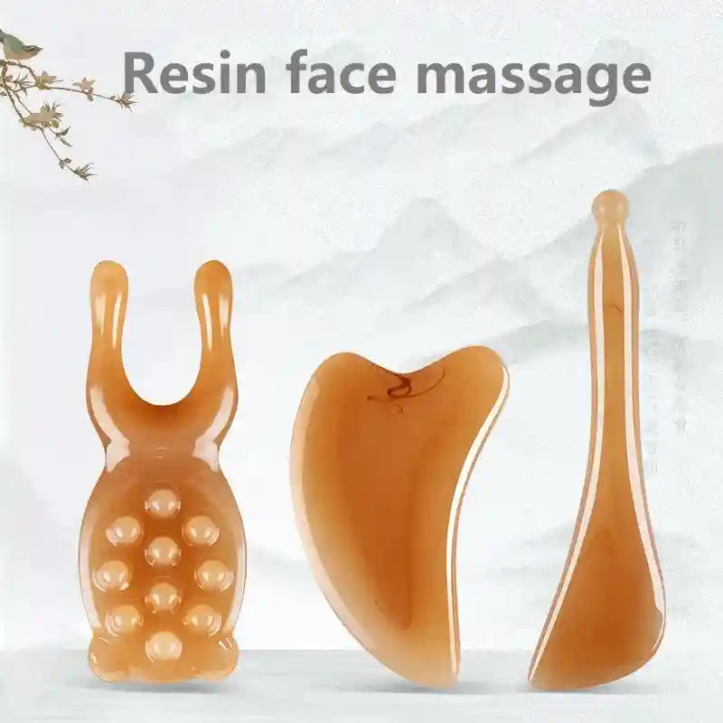 Gua Sha Facial Tool - Resin Ergonomic Face Massager for Muscle Relief Eye Massage Instrument Tidesmit