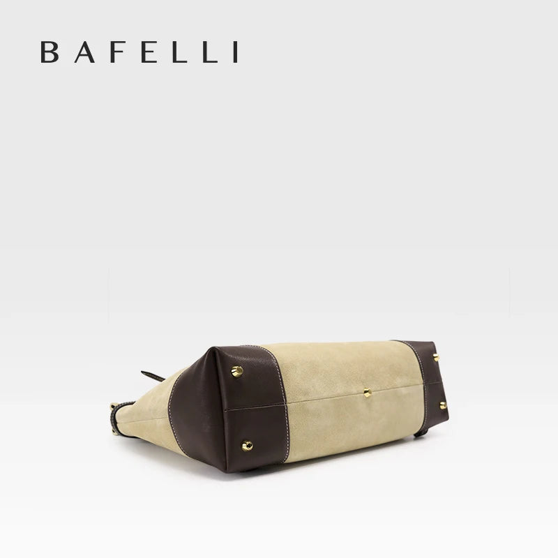 2026 ﻿Genuine Suede Women's Bag Large Capacity Crossbody Underarm Tote for Commuting Multi-functional BAFELLI Hobo Bag