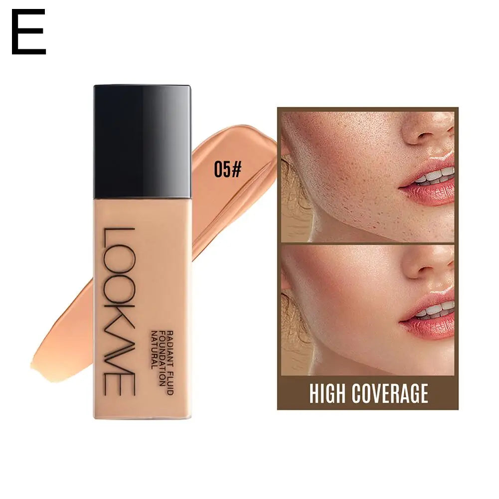 Tidesmit long lasting full coverage matte liquid foundation texture close-up for natural base makeup