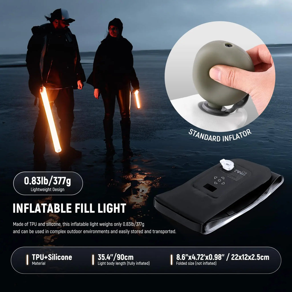 RGB LED Video Light Wand - 35.5 Inch Portable Handheld Tube Tidesmit