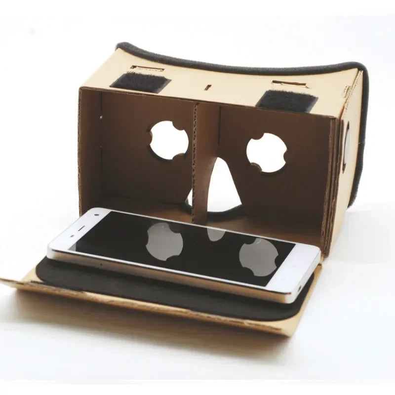 VR Headset for Smartphones - Portable 25mm Lens 3D Cardboard Kit 25mm lens Tidesmit
