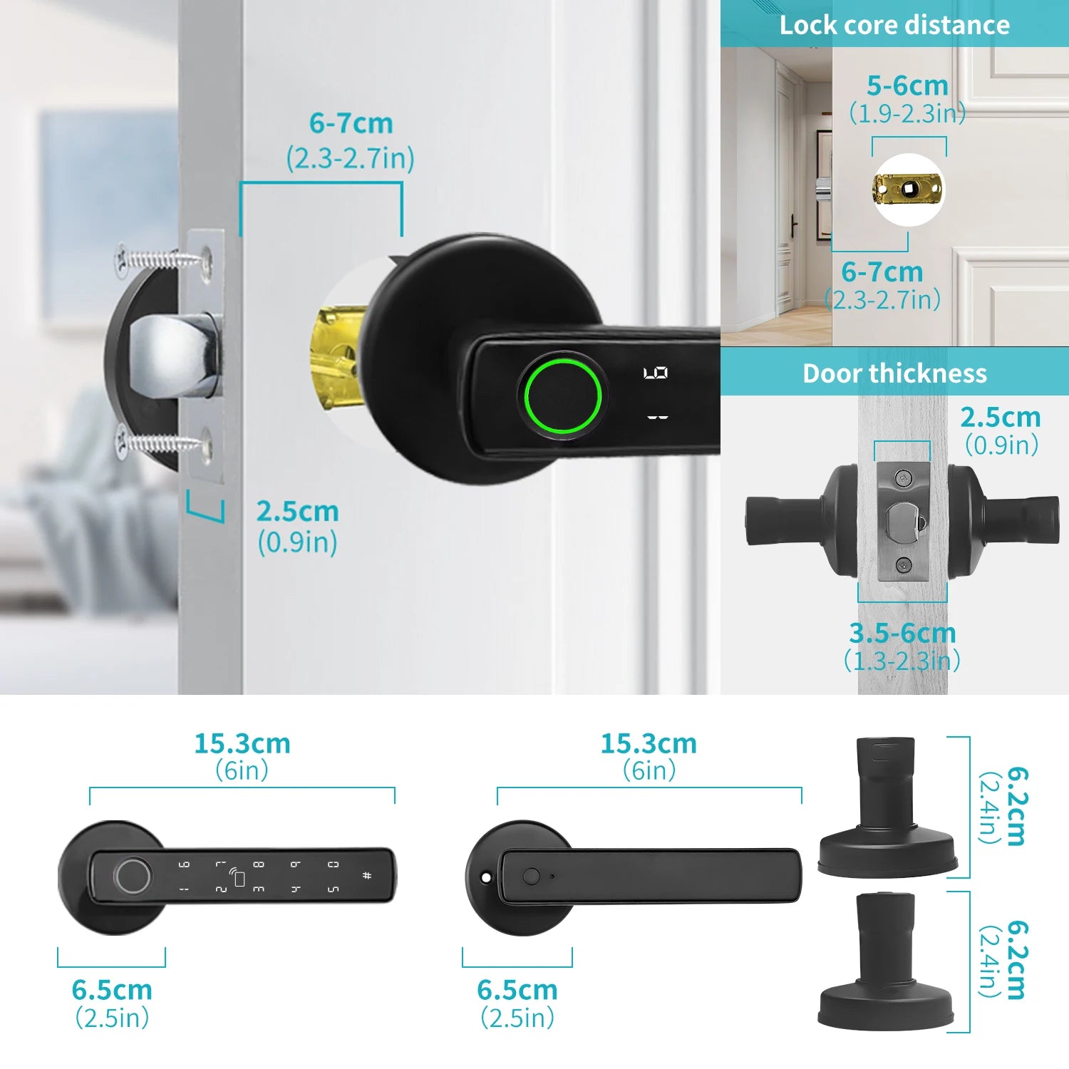 Tuya Smart Bluetooth Door Lock Biometric Electronic Lock Home Kit Smart Home Automation Home Protection Smart Life Control