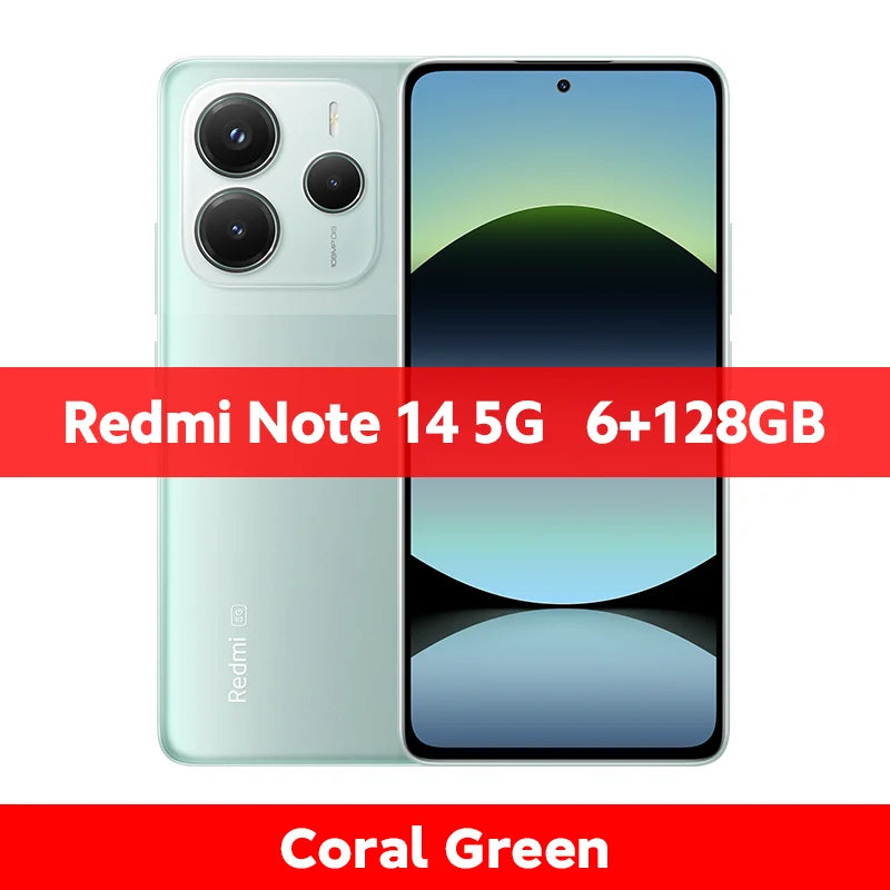 Xiaomi Redmi Note 14 5G Smartphone Global Version NFC 108MP 128GB/256GB ROM Camera MTK Dimensity 7025-Ultra 45W Turbo Charging