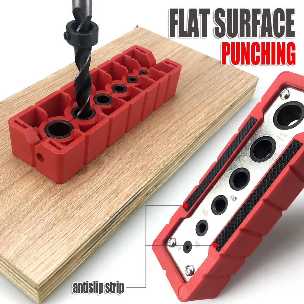 Multifunctional Hole Puncher 2-12/3-13mm Drilling Guide Locator Suitable for Round Rod and Plane Right Angle Punching Holes