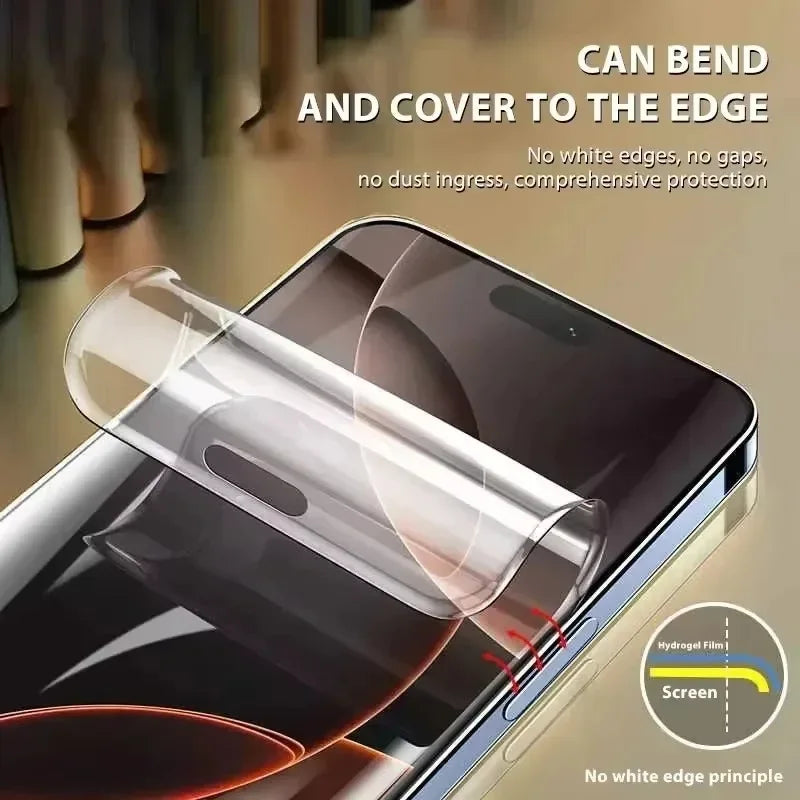 iPhone Hydrogel Screen Protector - 4 Pack Anti-Scratch HD Film Tidesmit