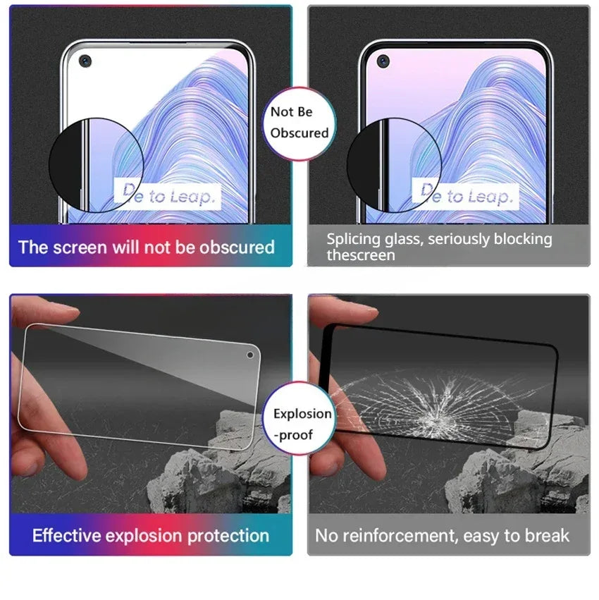 Realme Tempered Glass Screen Protector - 9H Hardness 3 Pack Tidesmit
