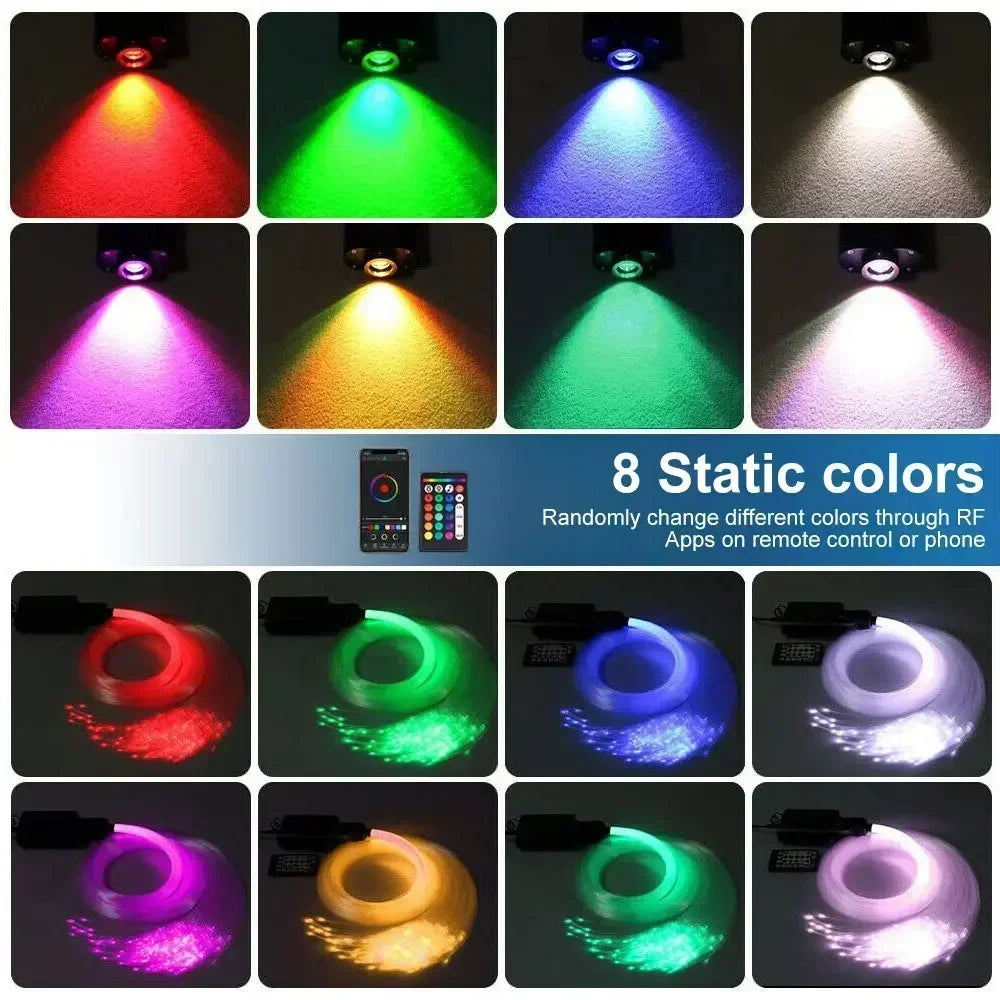 Fiber Optic Star Ceiling Kit - RGB Music Control with 16W LED Light Engine Tidesmit