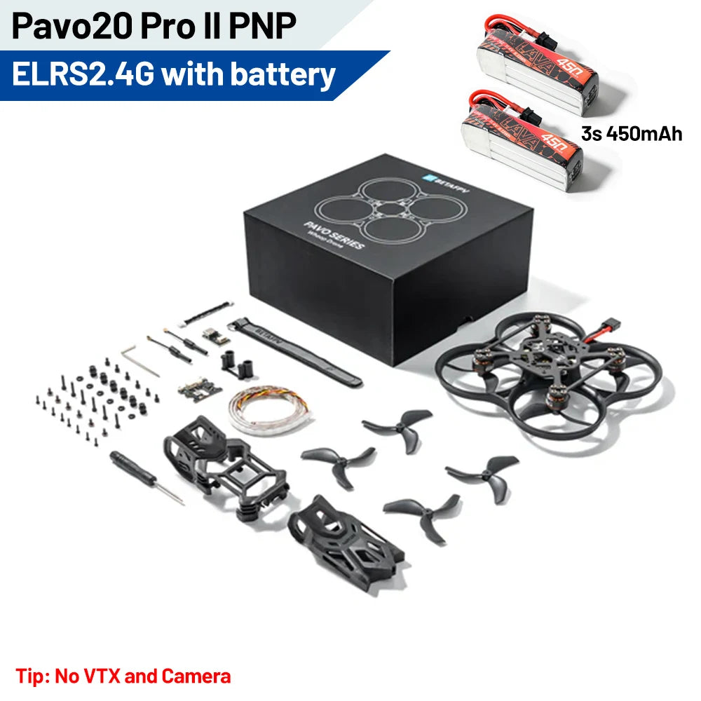 Pavo20 Pro II FPV Drone with ELRS 1104 Motors - High Performance System Pavo PNP ELRS 2B Tidesmit