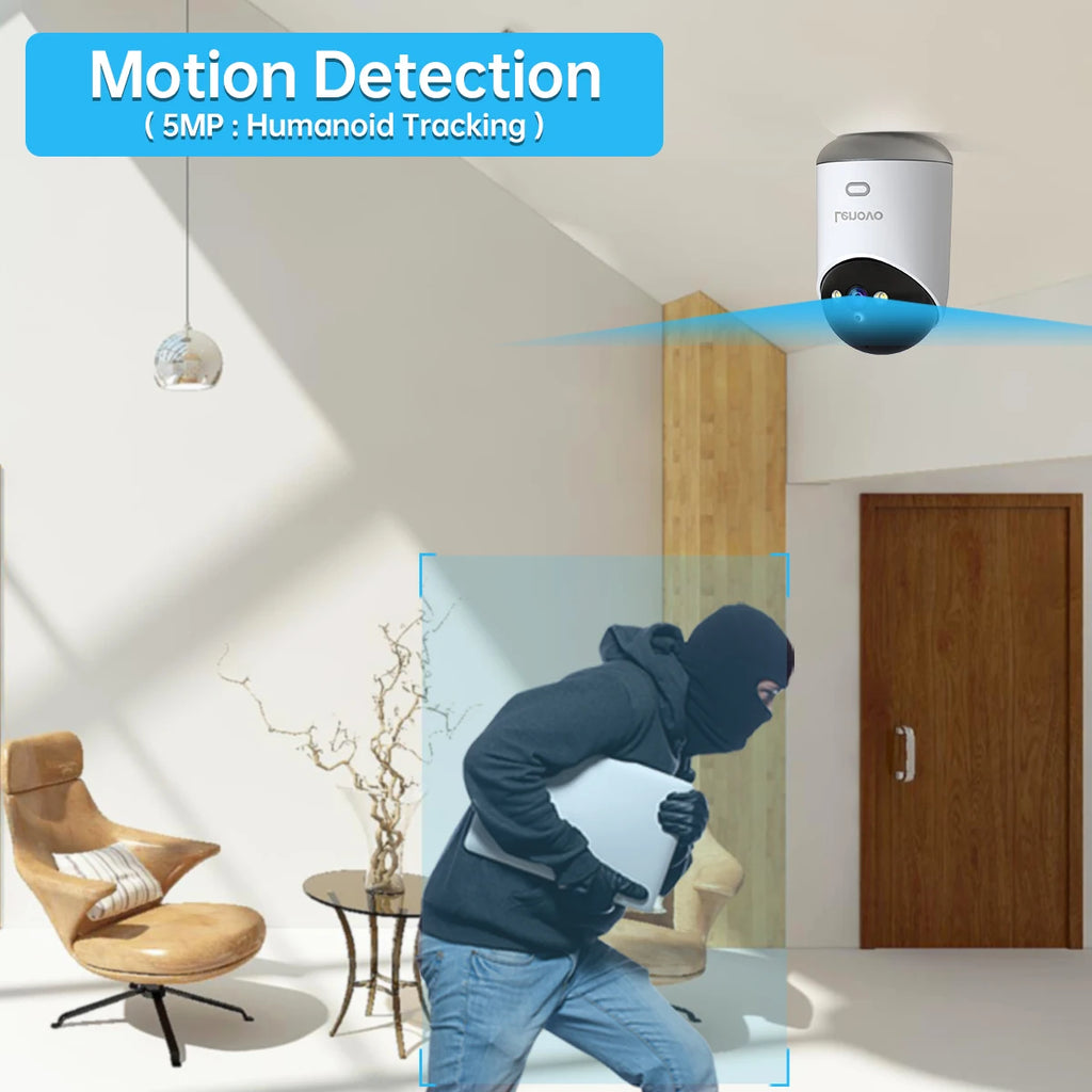 Lenovo 8MP 5G Wifi Indoor Security Camera HD IP Cam Color Night Vision Two-Way Audio PTZ 360° Home Surveillance Baby Monitor