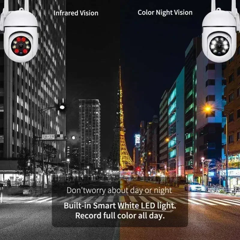 V380 pro WiFi IP Camera 4X Zoom Indoor Surveillance Camera Color Night Vision Human Detection Security CCTV Camera Baby monitor