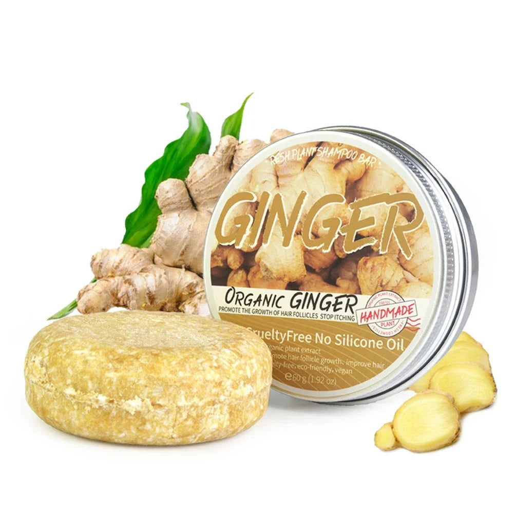 Hair Darkening shampoo ginger Solid Repair Shampoo Soap Natural Organic Conditioner Strong Roots Soap Hair Bar Hair Care