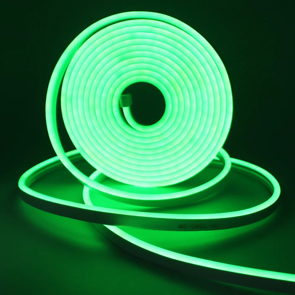 5V USB RGB LED Neon Strip Light 24key Remote Control Adhesive Tape 3535 108LED/m 6x12mm Waterproof Flexible Lamp Home Decoration