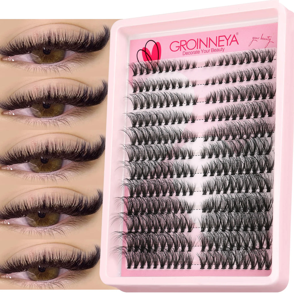 Wispy False Eyelash Clusters - DIY Salon-Quality Cat Eye Set False Eyelashes Tidesmit