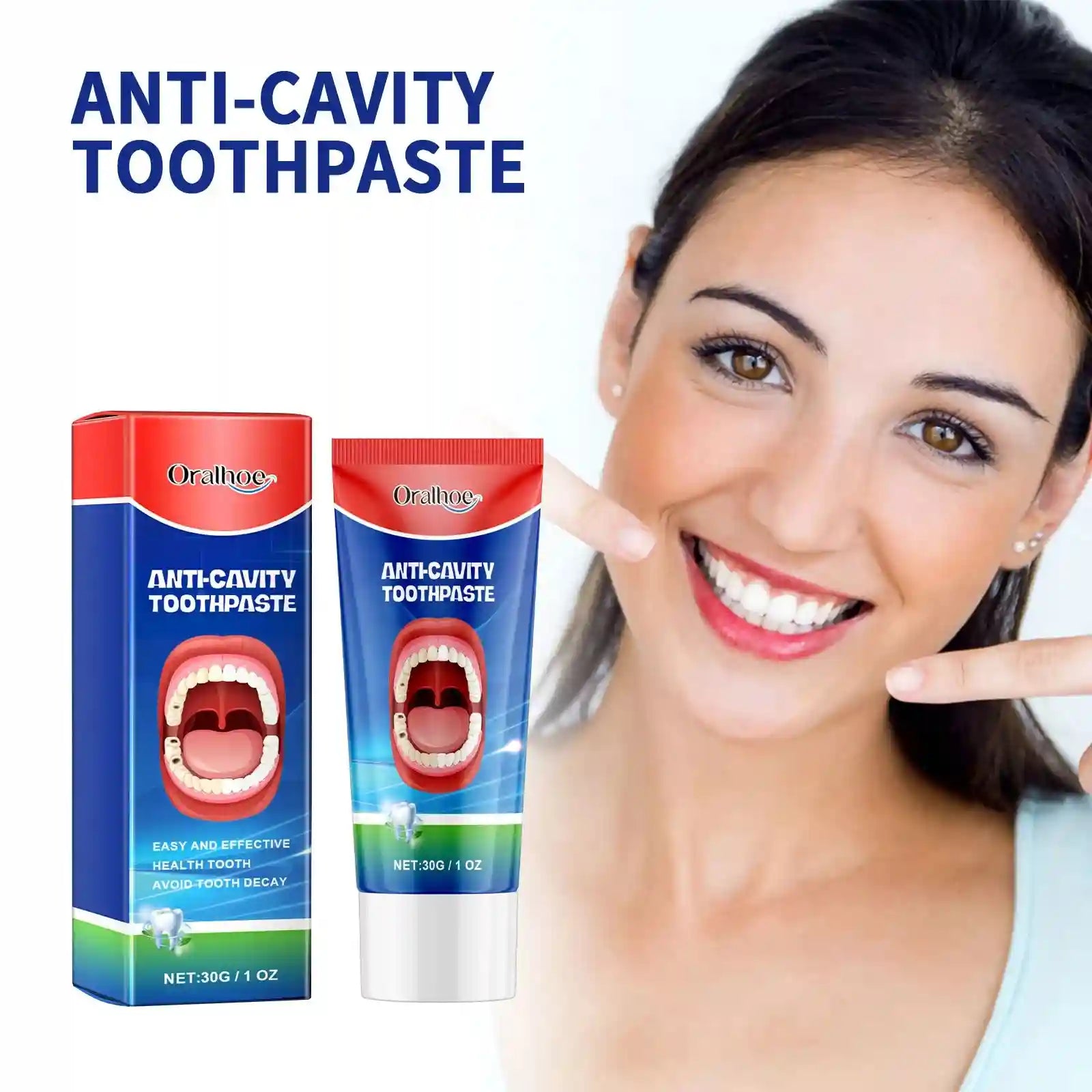 Tidesmit anti-decay whitening toothpaste for deep cleaning, plaque removal, and dental caries repair.