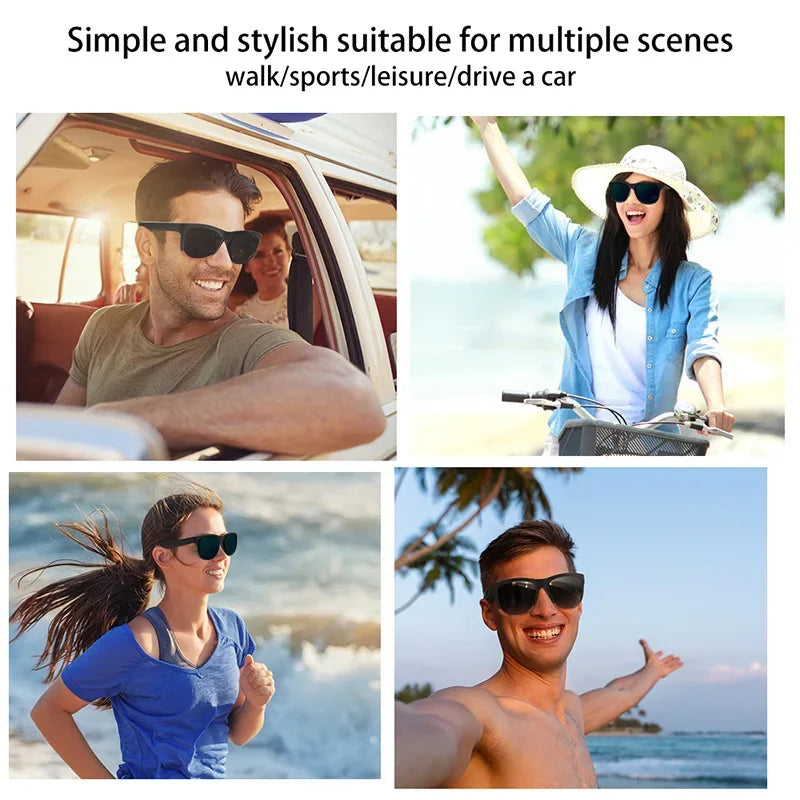 Smart Bluetooth Sunglasses with Spatial Audio and UV Protection Tidesmit