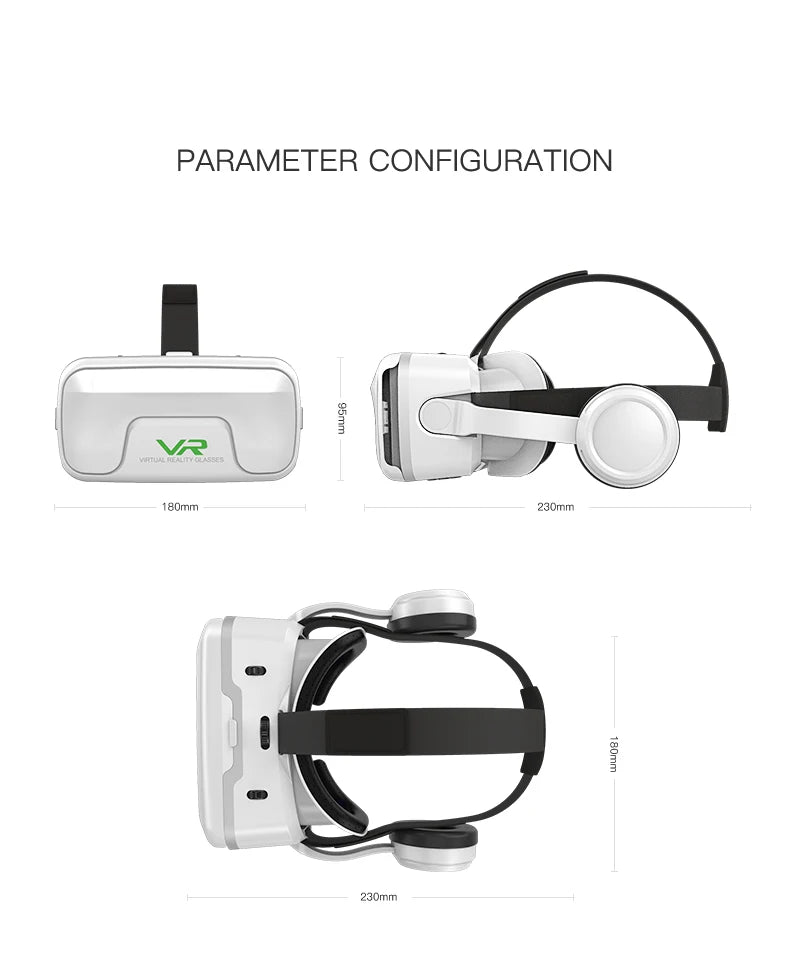 VR Headset for Smartphone – Immersive 3D Virtual Reality Smart Glasses Tidesmit