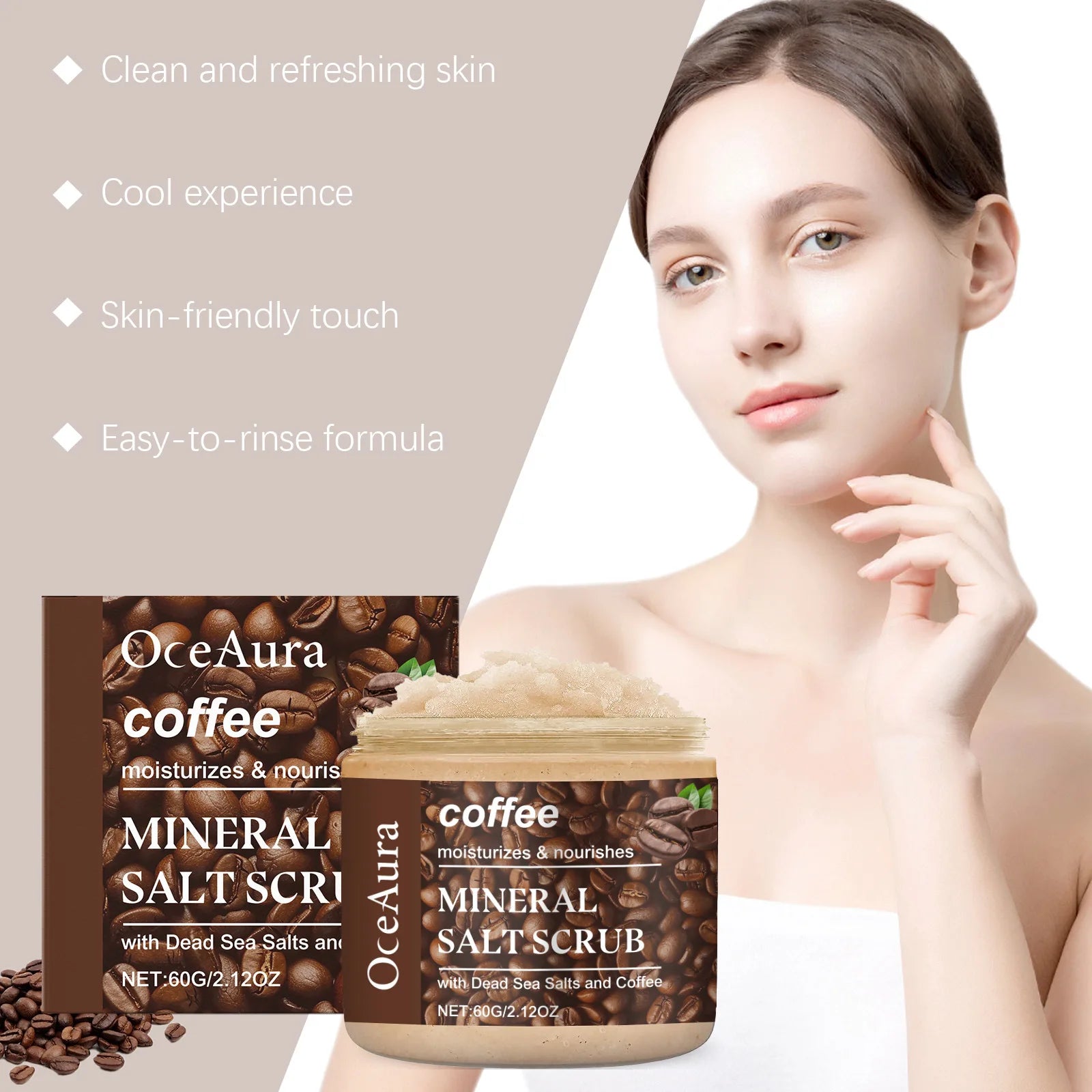 Body Exfoliating Scrub for Radiant Skin - 60g Natural Formula Scrubs Treatments Tidesmit