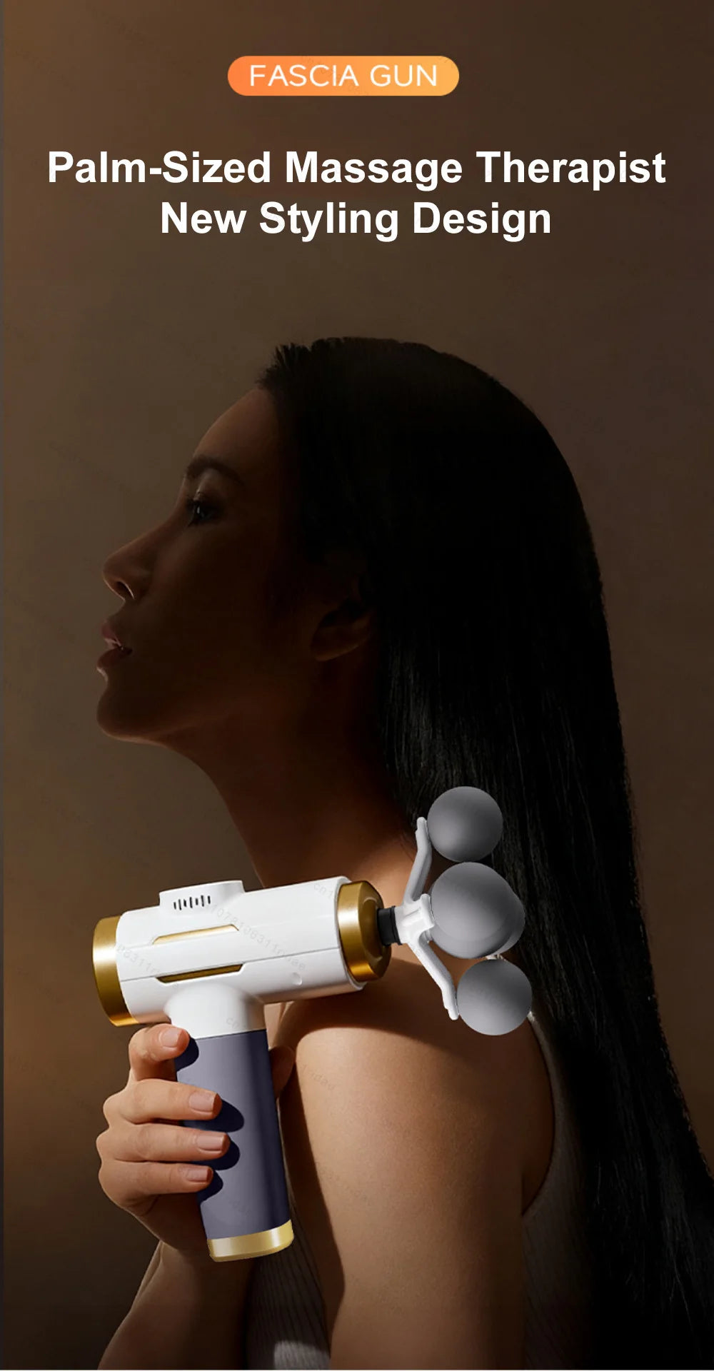 Electric Muscle Massage Gun - 99-Speed Deep Tissue Recovery - White Fascia Gun Tidesmit