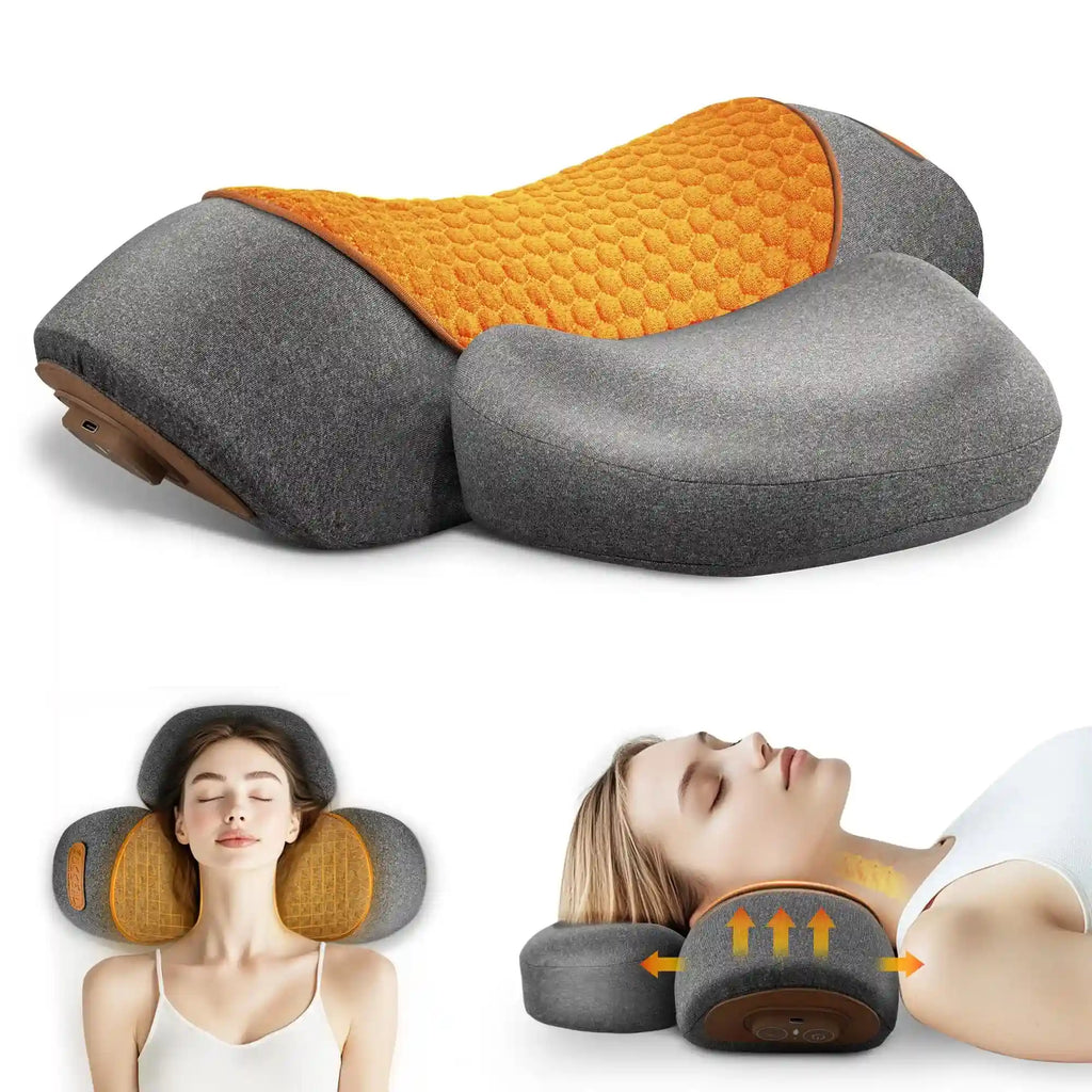Electric Neck Massager with Heat and Traction - Tidesmit Wellness Relaxation Treatment Tidesmit