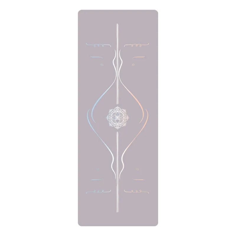 Professional PU Natural Rubber Yoga Mat, Non-Slip Grip Thickened Shock-Absorbing Exercise Dance Fitness Mat